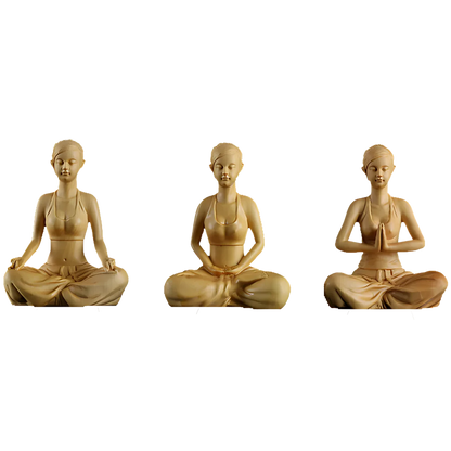 EXQUISITE BOXWOOD CARVING YOGA HOME DECOR - yoga decor