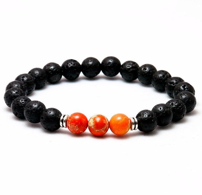 VOLCANIC STONE BEAD BRACELET FOR SPIRITUAL BALANCE