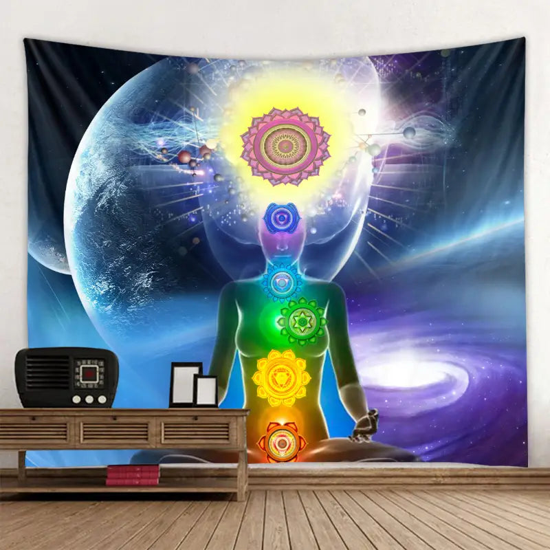 BOHO CHAKRA TAPESTRY WALL HANGING FOR MEDITATION