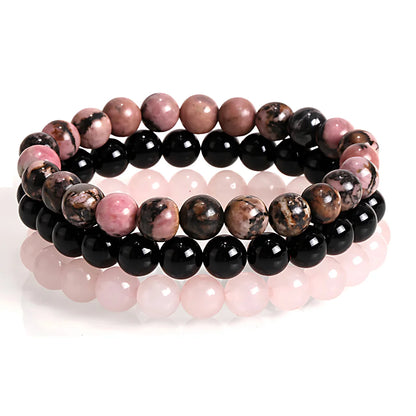 FASHION YOGA BEAD BRACELETS STACKABLE SET FOR WOMEN - A - Bracelet