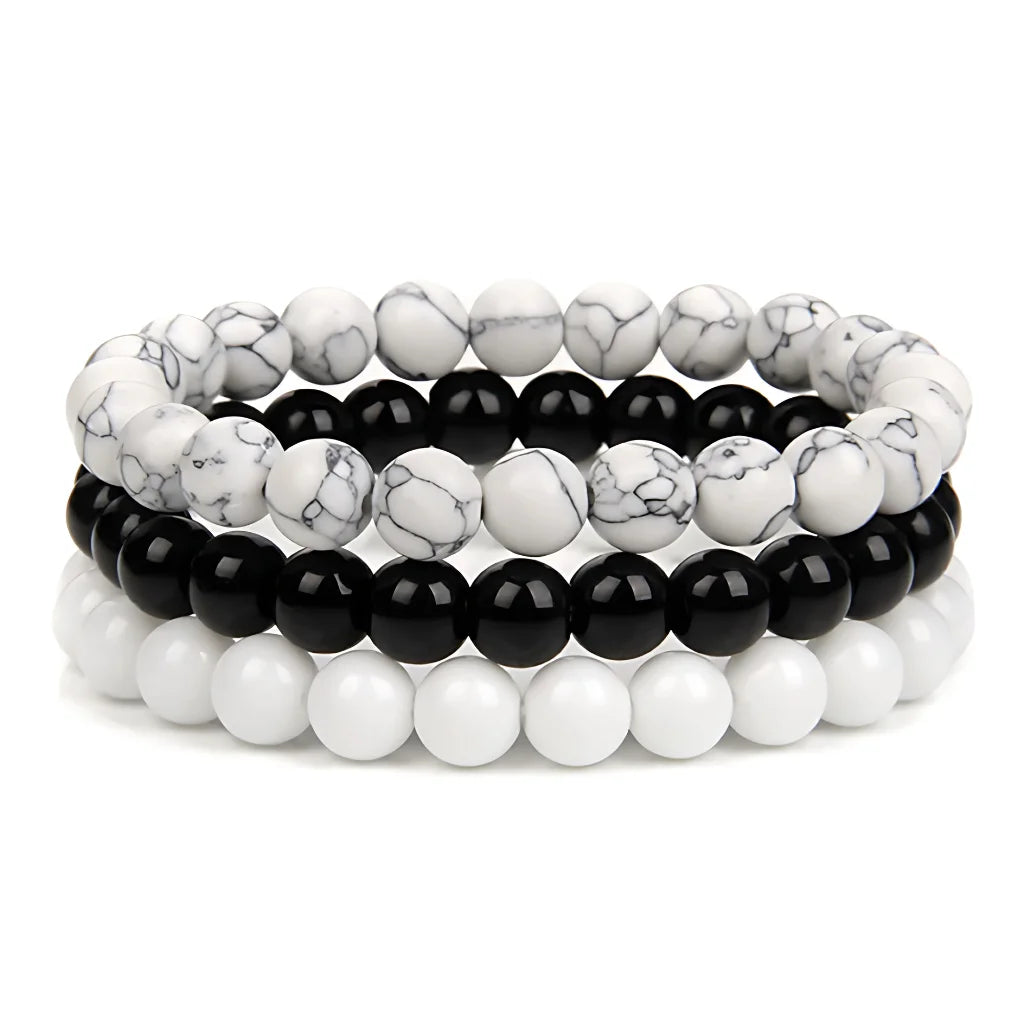 FASHION YOGA BEAD BRACELETS STACKABLE SET FOR WOMEN - E - Bracelet