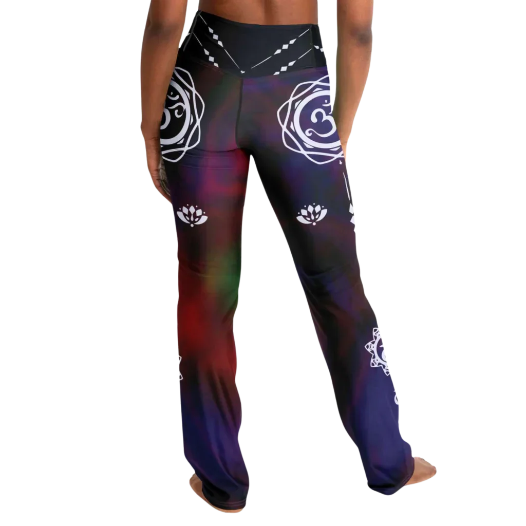 Flare Leggings Woman With Chakra Om Print