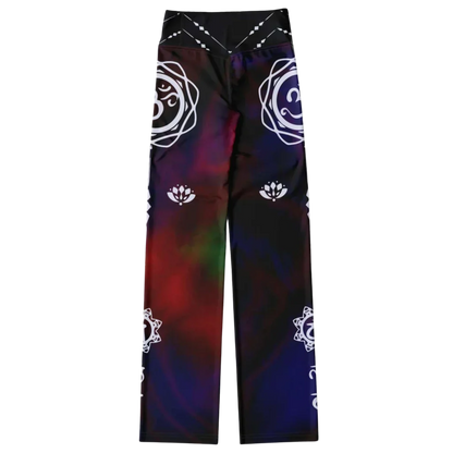 Flare Leggings Woman With Chakra Om Print