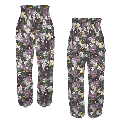 FLOWER PLANCHETTE HAREM YOGA PANTS FOR WOMEN - harem beam