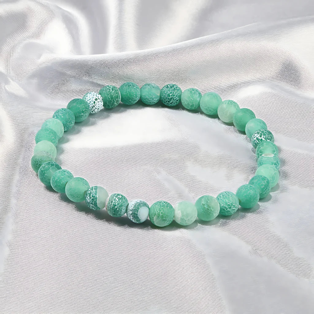 FROSTED GEMSTONE BEAD BRACELET FOR BALANCE & ENERGY - Bracelet