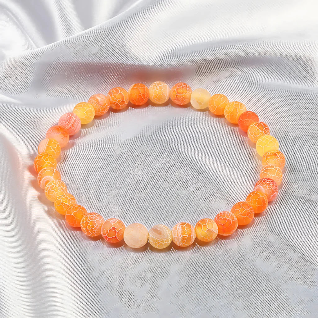 FROSTED GEMSTONE BEAD BRACELET FOR BALANCE & ENERGY - Bracelet