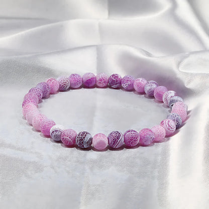 FROSTED GEMSTONE BEAD BRACELET FOR BALANCE & ENERGY - Bracelet