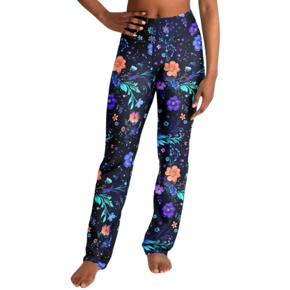 GALACTIC FLORAL YOGA FLARE LEGGINGS - COSMIC SPIRIT - Flare