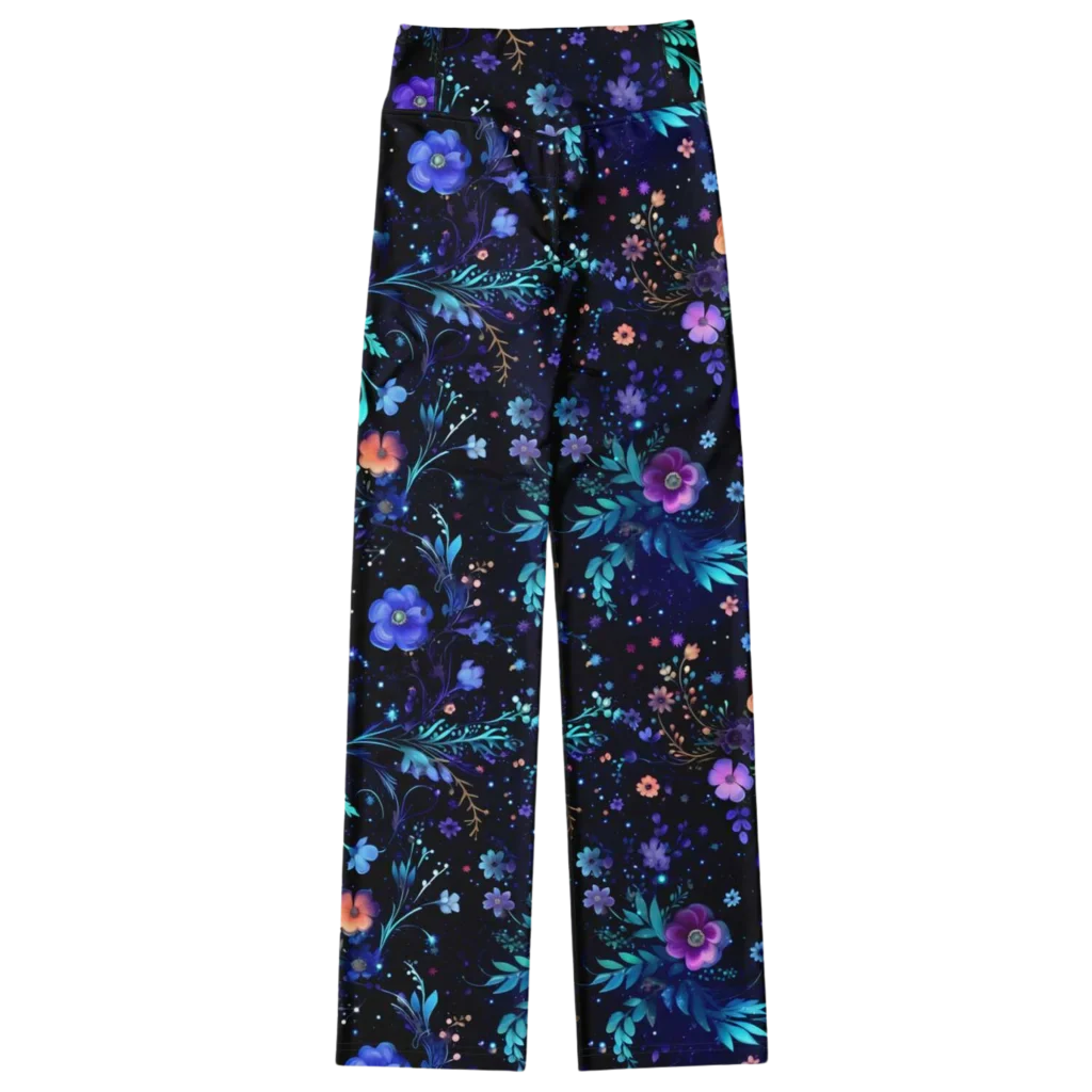 GALACTIC FLORAL YOGA FLARE LEGGINGS - COSMIC SPIRIT - Flare