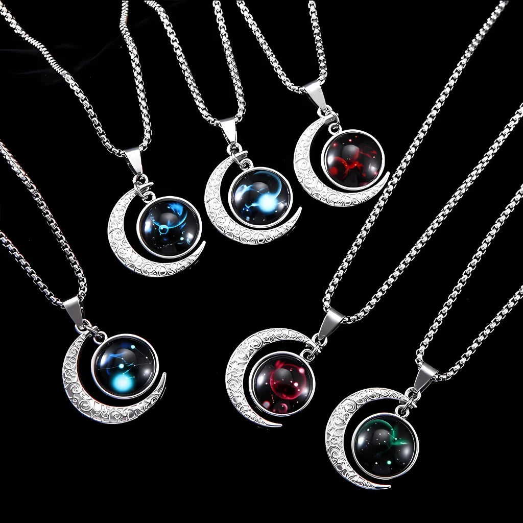 GLOWING ZODIAC NECKLACE WITH PENDANT FOR MEN & WOMEN - Necklace