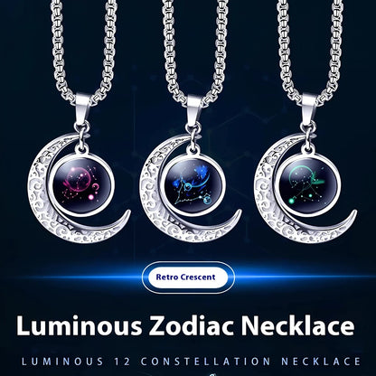 GLOWING ZODIAC NECKLACE WITH PENDANT FOR MEN & WOMEN - Necklace