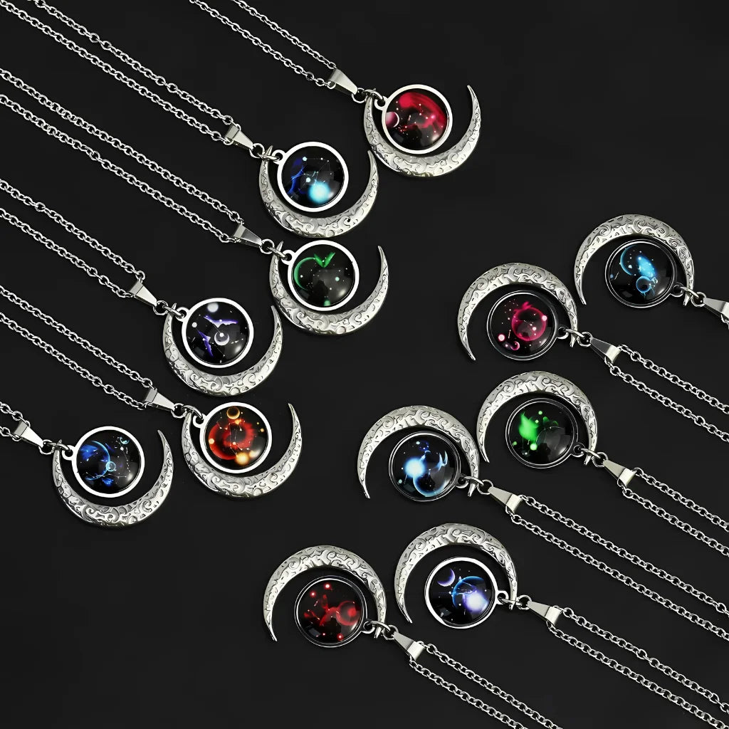 GLOWING ZODIAC NECKLACE WITH PENDANT FOR MEN & WOMEN - Necklace