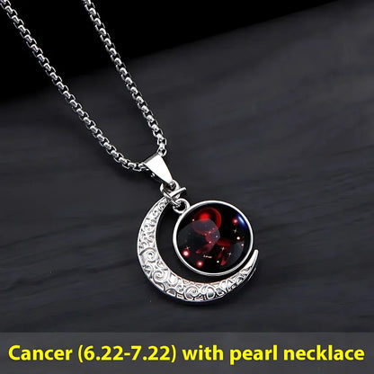 GLOWING ZODIAC NECKLACE WITH PENDANT FOR MEN & WOMEN - Cancer - Necklace