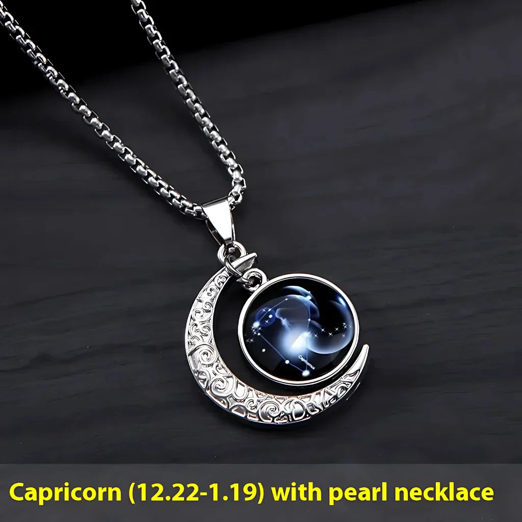 GLOWING ZODIAC NECKLACE WITH PENDANT FOR MEN & WOMEN - Capricorn - Necklace