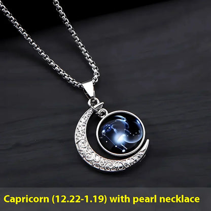 GLOWING ZODIAC NECKLACE WITH PENDANT FOR MEN & WOMEN - Capricorn - Necklace