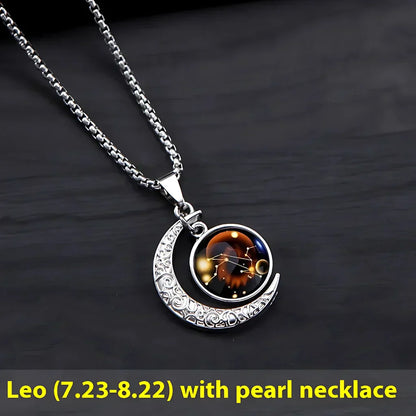 GLOWING ZODIAC NECKLACE WITH PENDANT FOR MEN & WOMEN - Leo - Necklace