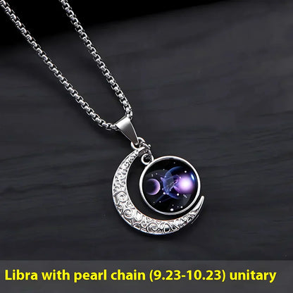 GLOWING ZODIAC NECKLACE WITH PENDANT FOR MEN & WOMEN - Libra - Necklace