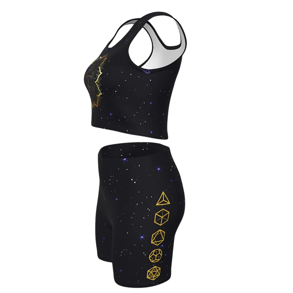 GOLDEN MANDALA YOGA OUTFIT SET FOR WOMEN - yoga outfit set