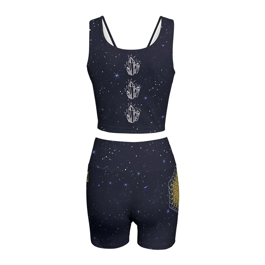 GOLDEN MANDALA YOGA OUTFIT SET FOR WOMEN - yoga outfit set