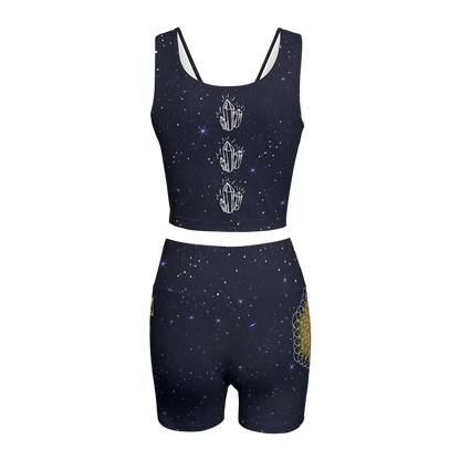 GOLDEN MANDALA YOGA OUTFIT SET FOR WOMEN - yoga outfit set