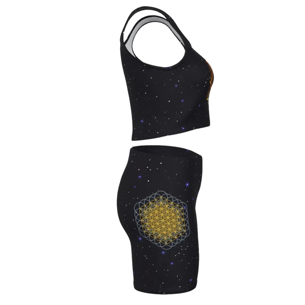 GOLDEN MANDALA YOGA OUTFIT SET FOR WOMEN - SACRED