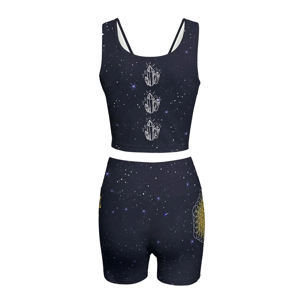 GOLDEN MANDALA YOGA OUTFIT SET FOR WOMEN - SACRED