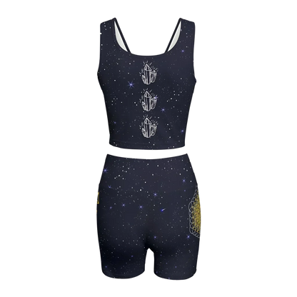 GOLDEN MANDALA YOGA OUTFIT SET FOR WOMEN - SACRED