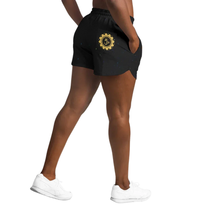 GOLDEN MOTH SACRED GEOMETRY LOOSE YOGA SHORTS FOR WOMEN