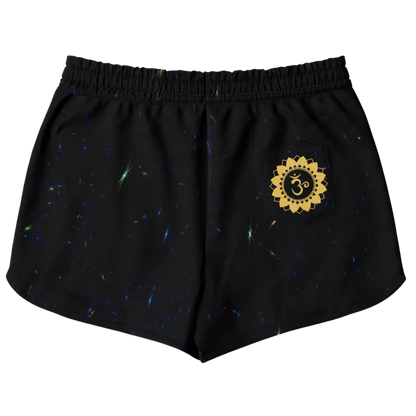 GOLDEN MOTH SACRED GEOMETRY LOOSE YOGA SHORTS FOR WOMEN