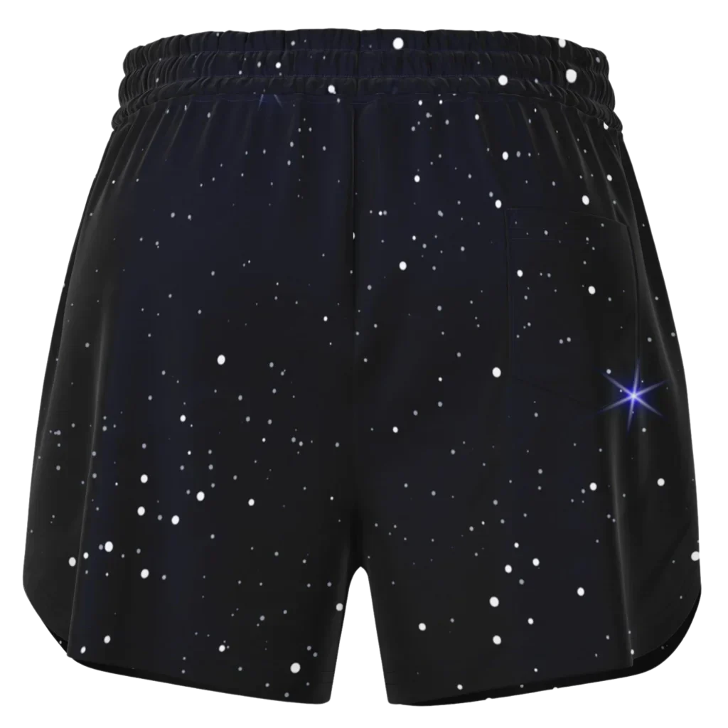 GOLDEN STAR OF DAVID MYSTICAL LOOSE YOGA SHORTS FOR WOMEN