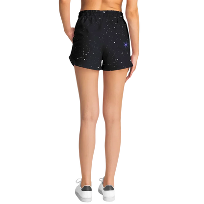 GOLDEN STAR OF DAVID MYSTICAL LOOSE YOGA SHORTS FOR WOMEN