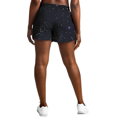 GOLDEN STAR OF DAVID MYSTICAL LOOSE YOGA SHORTS FOR WOMEN