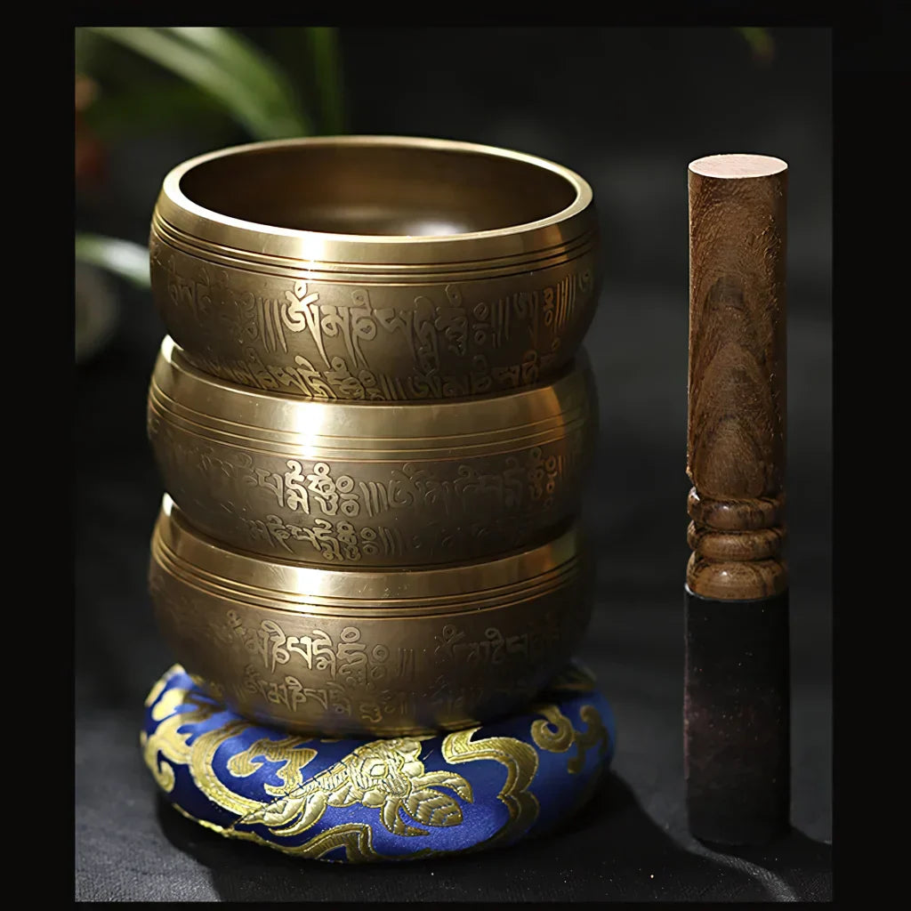 HANDMADE BUDDHIST SINGING BOWL FOR SOUND HEALING - sound bowl