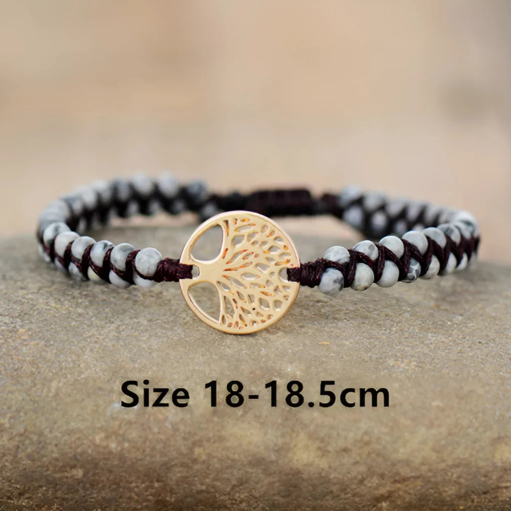 HANDWOVEN AGATE BEAD BRACELET FOR STRENGTH & BALANCE - D male - Bracelet