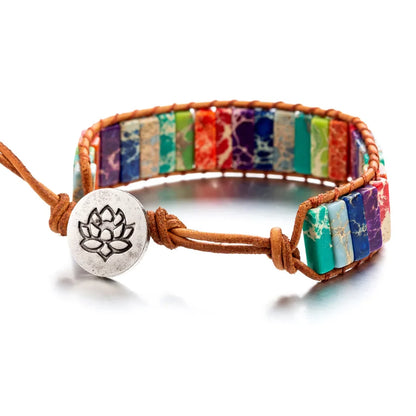 HANDWOVEN SPIRITUAL BRACELET FOR HEALING & BALANCE - Lotus buckle - Bracelet