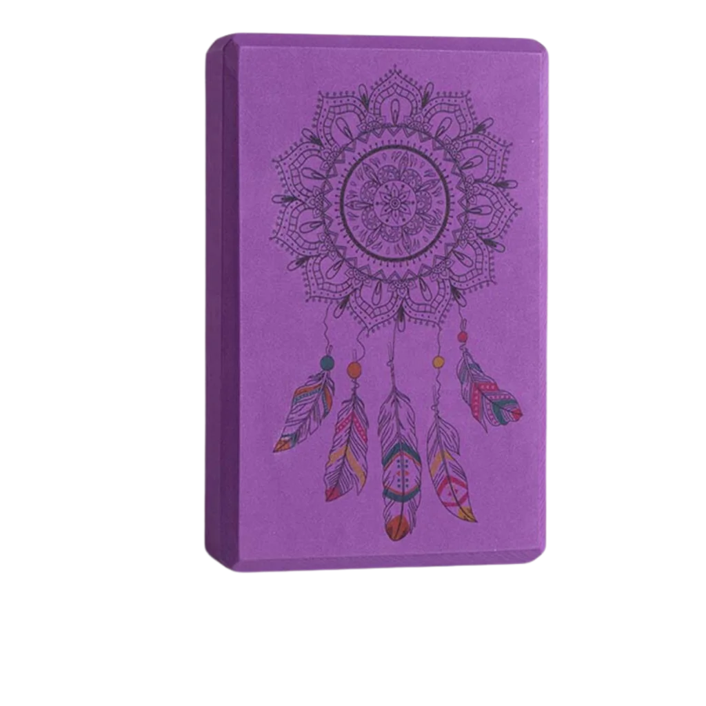 HIGH-DENSITY BOHO YOGA BLOCKS - 23x15x7.6cm / YB_Purple