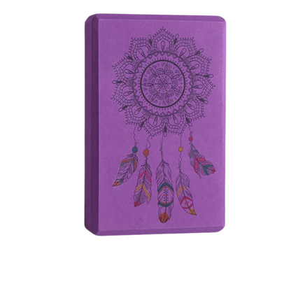 HIGH-DENSITY BOHO YOGA BLOCKS - 23x15x7.6cm / YB_Purple