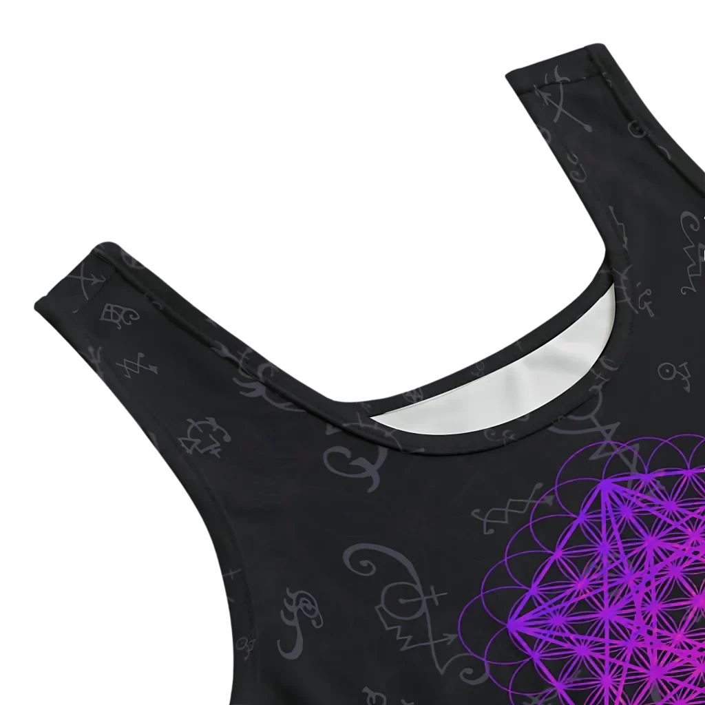 INTRICATE METATRON’S CUBE MATCHING YOGA SET FOR WOMEN - yoga outfit set