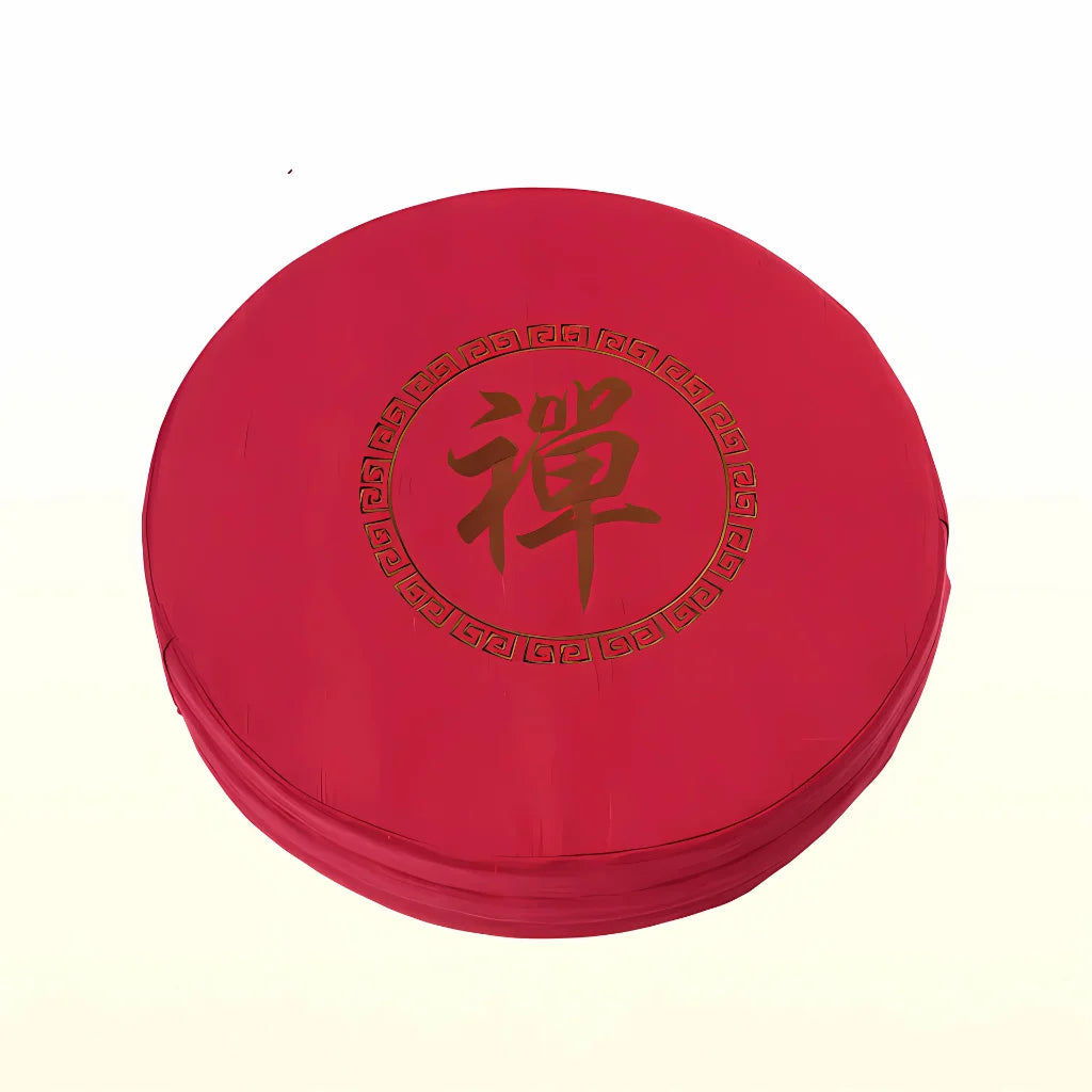 JAPANESE-INSPIRED ROUND MEDITATION SEAT FOR MINDFUL PRACTICE - Red / 40x10cm - meditation seat