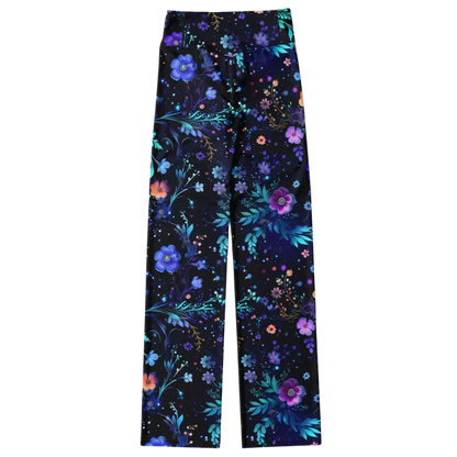 Legging Flare With Galactic Floral Celestial Print