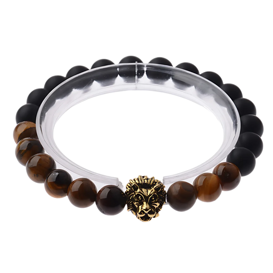 LION HEAD BEAD YOGA BRACELET - Bracelet