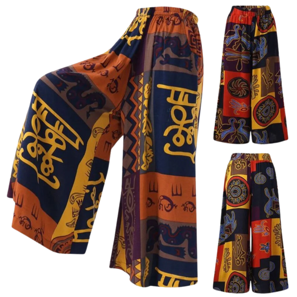 LOOSE PRINTED BUDDHA YOGA TROUSERS - Women Buddha Pants