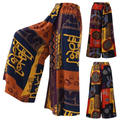 LOOSE PRINTED BUDDHA YOGA TROUSERS - Women Buddha Pants