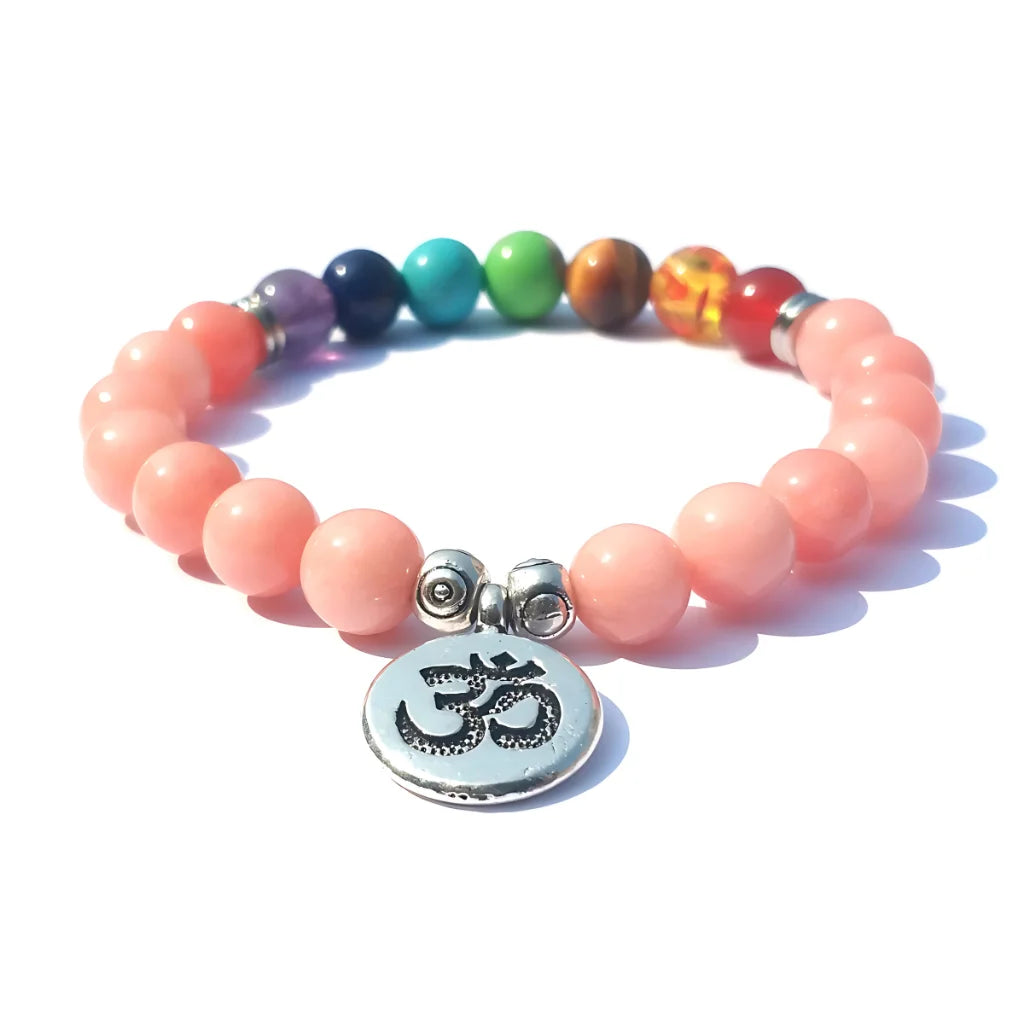 LOTUS AGATE BEAD BRACELET FOR SPIRITUAL BALANCE - C - Bracelet