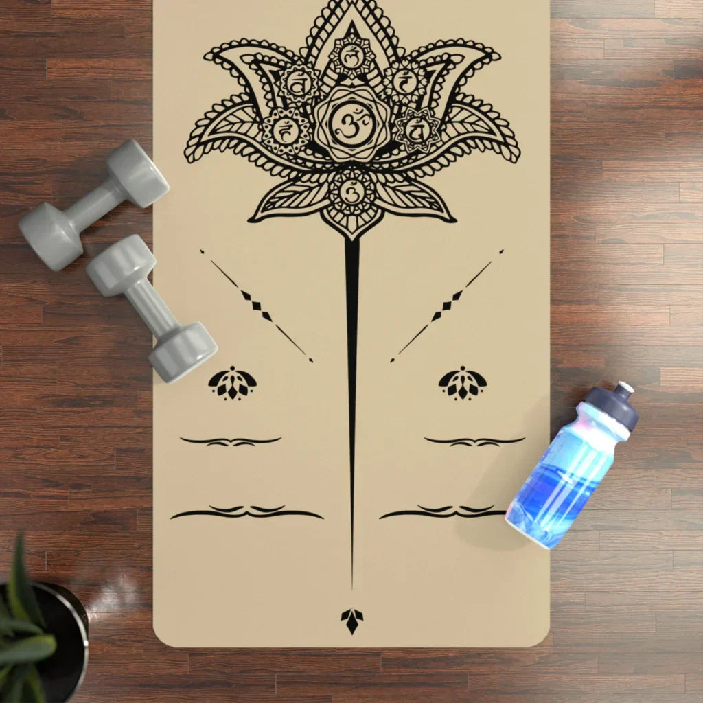 LOTUS PRINTED YOGA MAT – BEST NON-SLIP YOGA MAT FOR SERENITY - rubber yoga mat