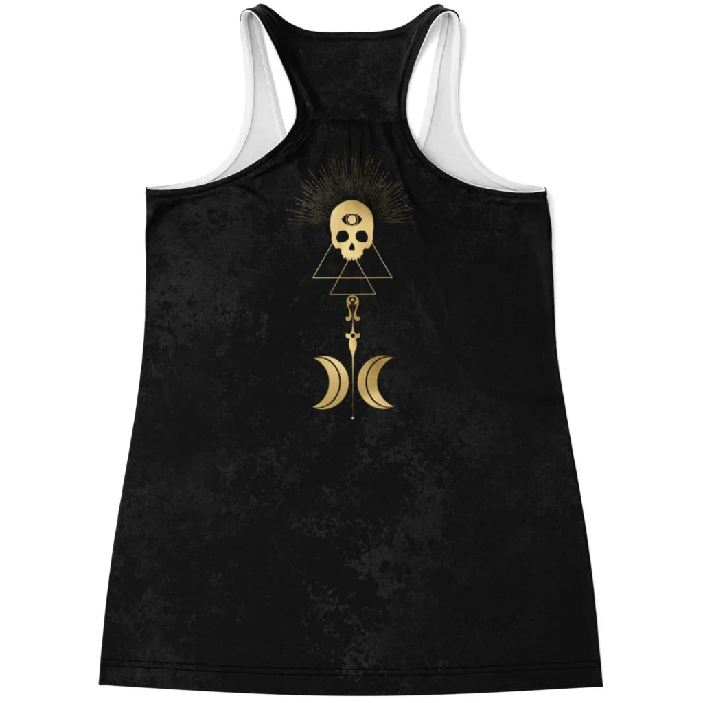 LUNAR TAROT RACERBACK YOGA TANK TOP FOR WOMEN - Flowy