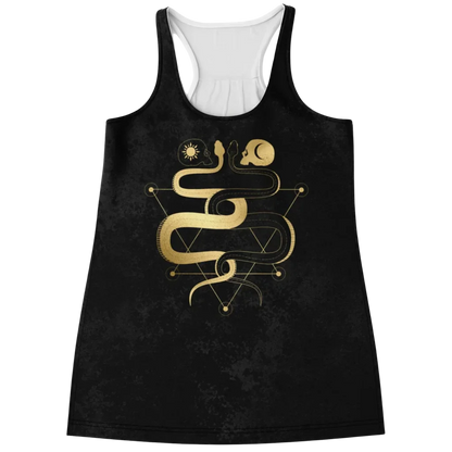 LUNAR TAROT RACERBACK YOGA TANK TOP FOR WOMEN - XS - Flowy