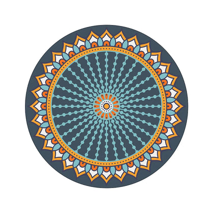 LUXURIOUS NON-SLIP ROUND YOGA MAT WITH MANDALA DESIGN - Round Yoga Mats