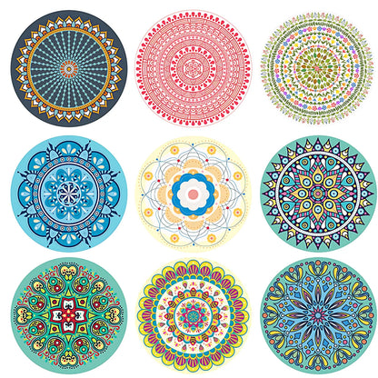 LUXURIOUS NON-SLIP ROUND YOGA MAT WITH MANDALA DESIGN - Round Yoga Mats