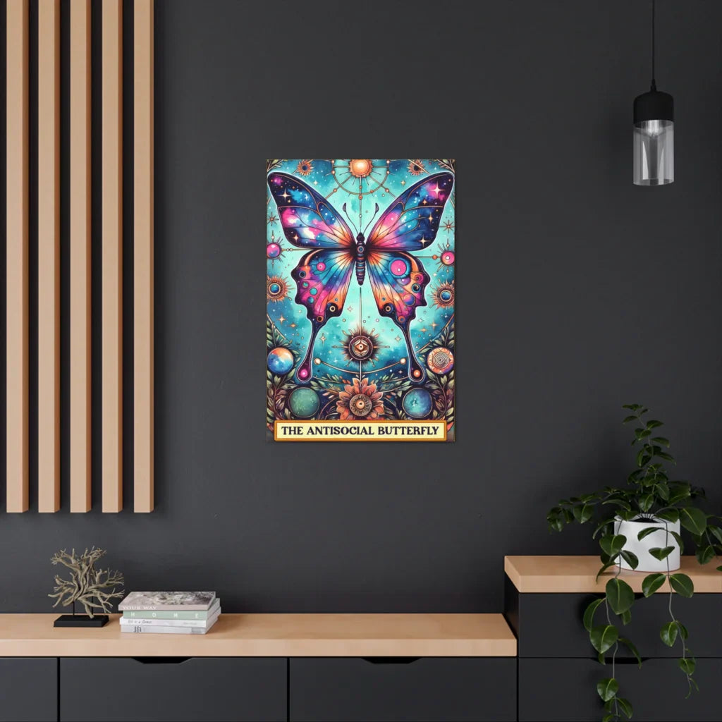 MAGIC CELESTIAL BUTTERFLY TAROT CANVAS PRINT - 12’’ x